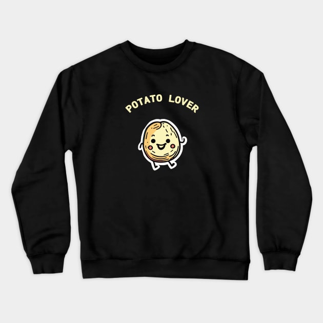 Smiling Potato Lover Crewneck Sweatshirt by CutyDesigns